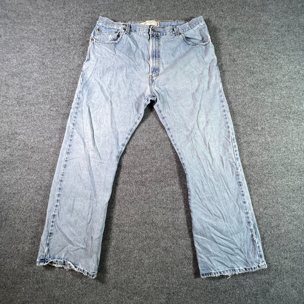 Levi's 517 Bootcut Jeans Men's 40x30 Blue Cotton Denim High Rise Faded Workwear